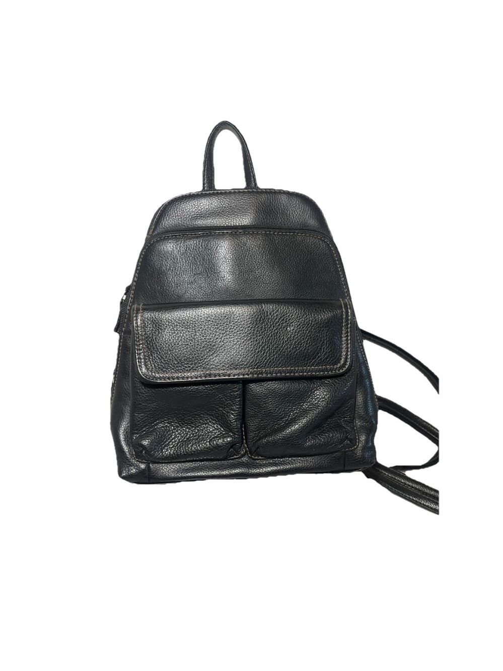 Cherokee Black Leather Convertible Crossbody Backpack Bag Vintage Y2K